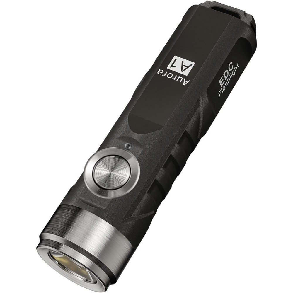 4 Rechargeable EDC Flashlight 650 Lumens Ultra-Bright Mini Flashlight (Black)