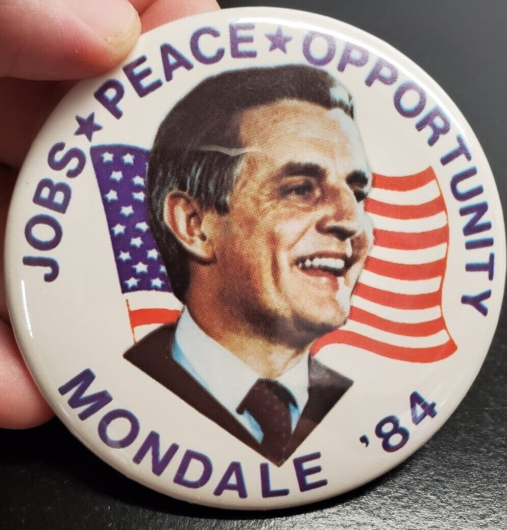 Jobs * Peace * Opportunity Mondale '84 - Walter Mondale Campaign Button