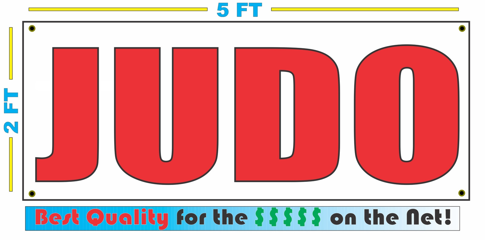 JUDO Full Color Banner Sign Fight Club Mixed Martial Arts Studio Cardio