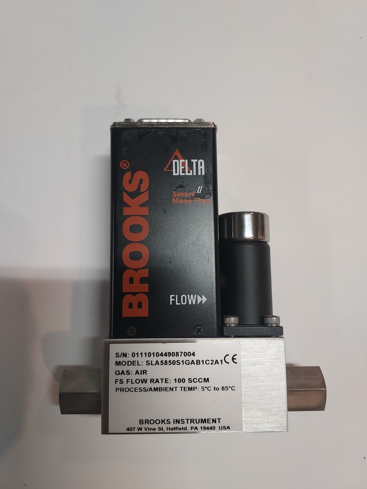 Brooks Delta II Smart Mass Flow, 100 SCCM, SLA5850S1GAB1C2A1 MFC, USED SEE AD