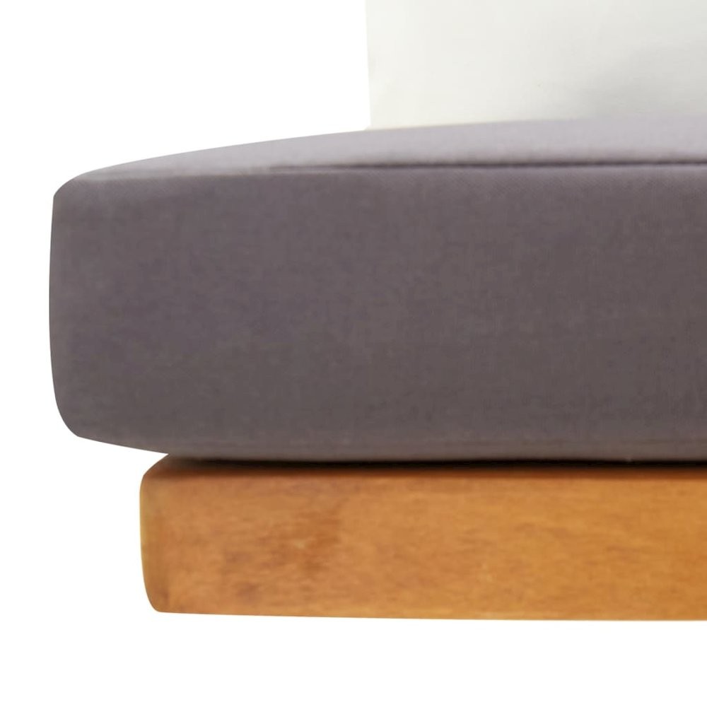 Garden Corner Sofa Natural, dark gray, white Solid acacia wood