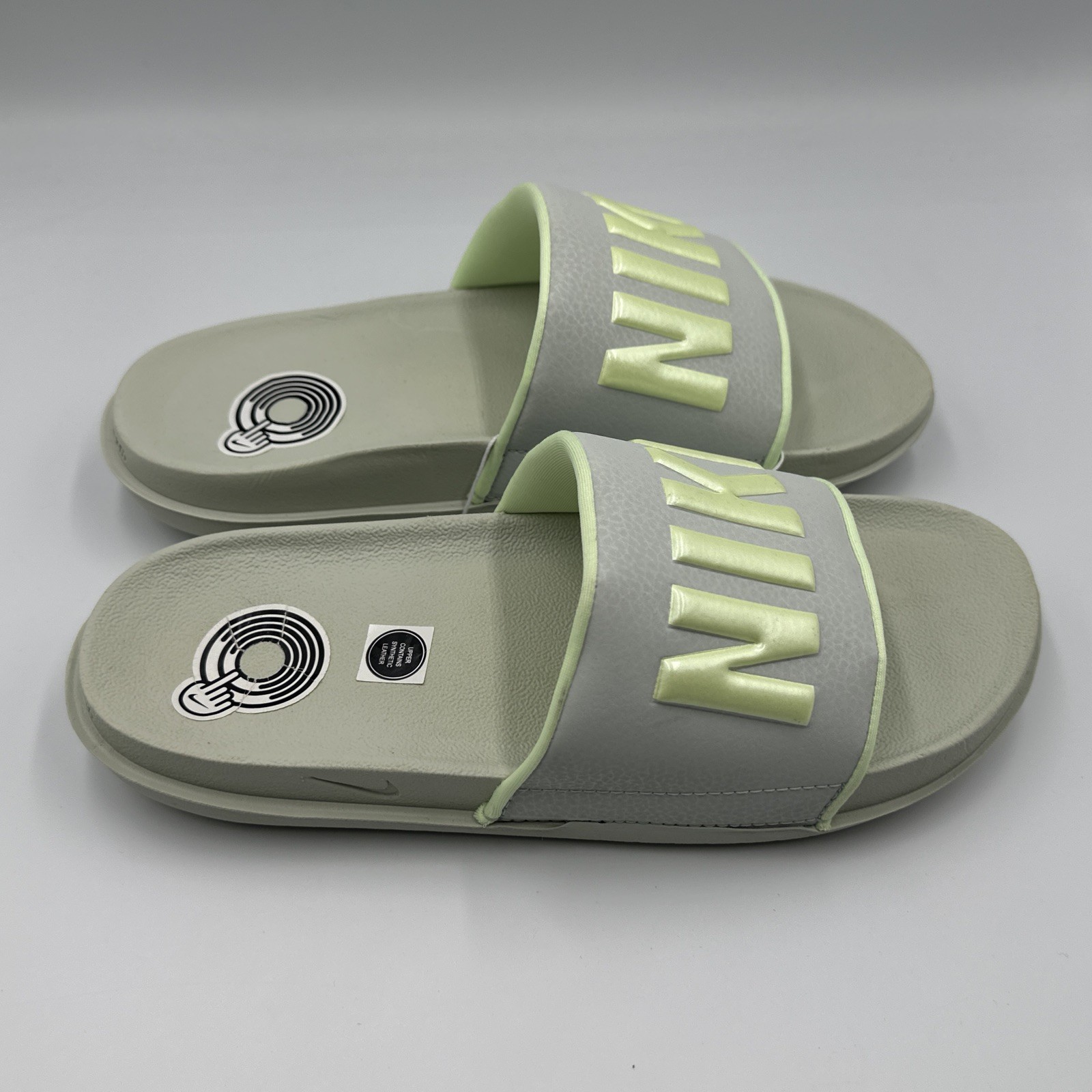 Nike Offcourt Slide - Light Silver / Barely Volt - BQ4632-013 - Women's **NEW**