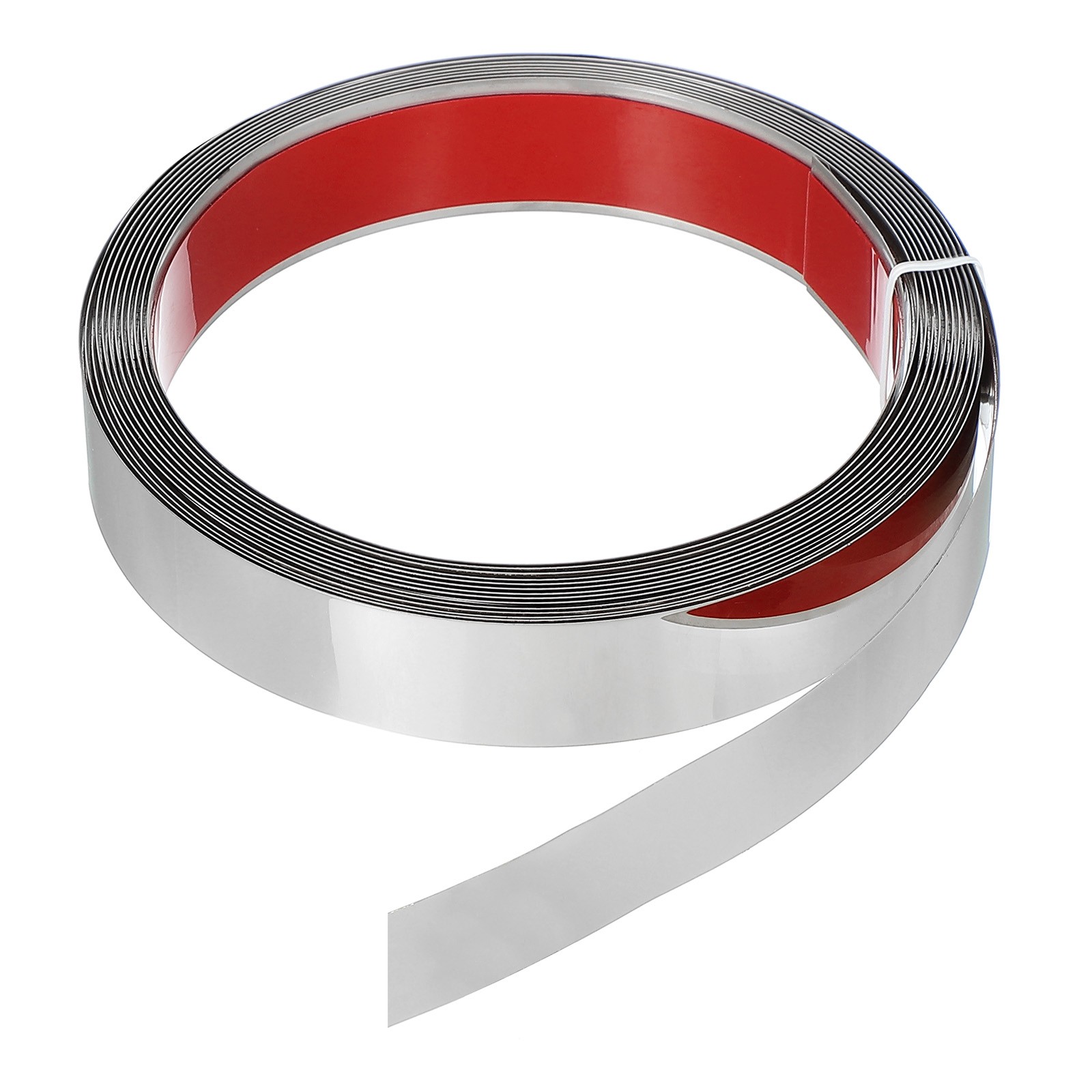 Metal Wall Trim 13.1ft x 0.98" Peel and Stick Stainless Steel Trim, Silver