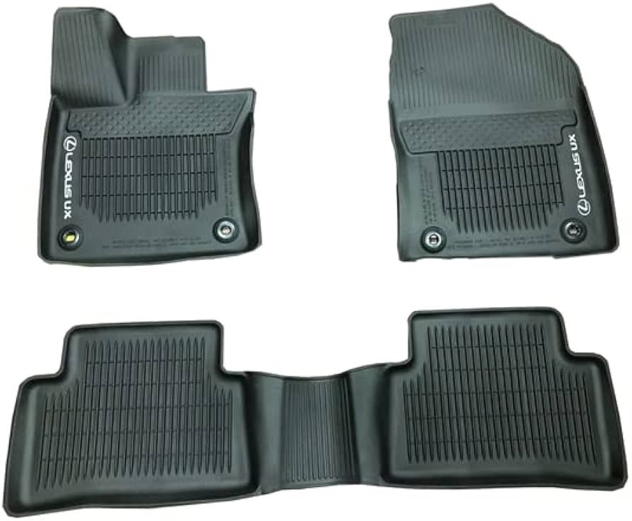 LEXUS NX 2015-2021 4 PCS BLACK ALL WEATHER FLOOR MATS 7 PASSENGER PT206-78150-20