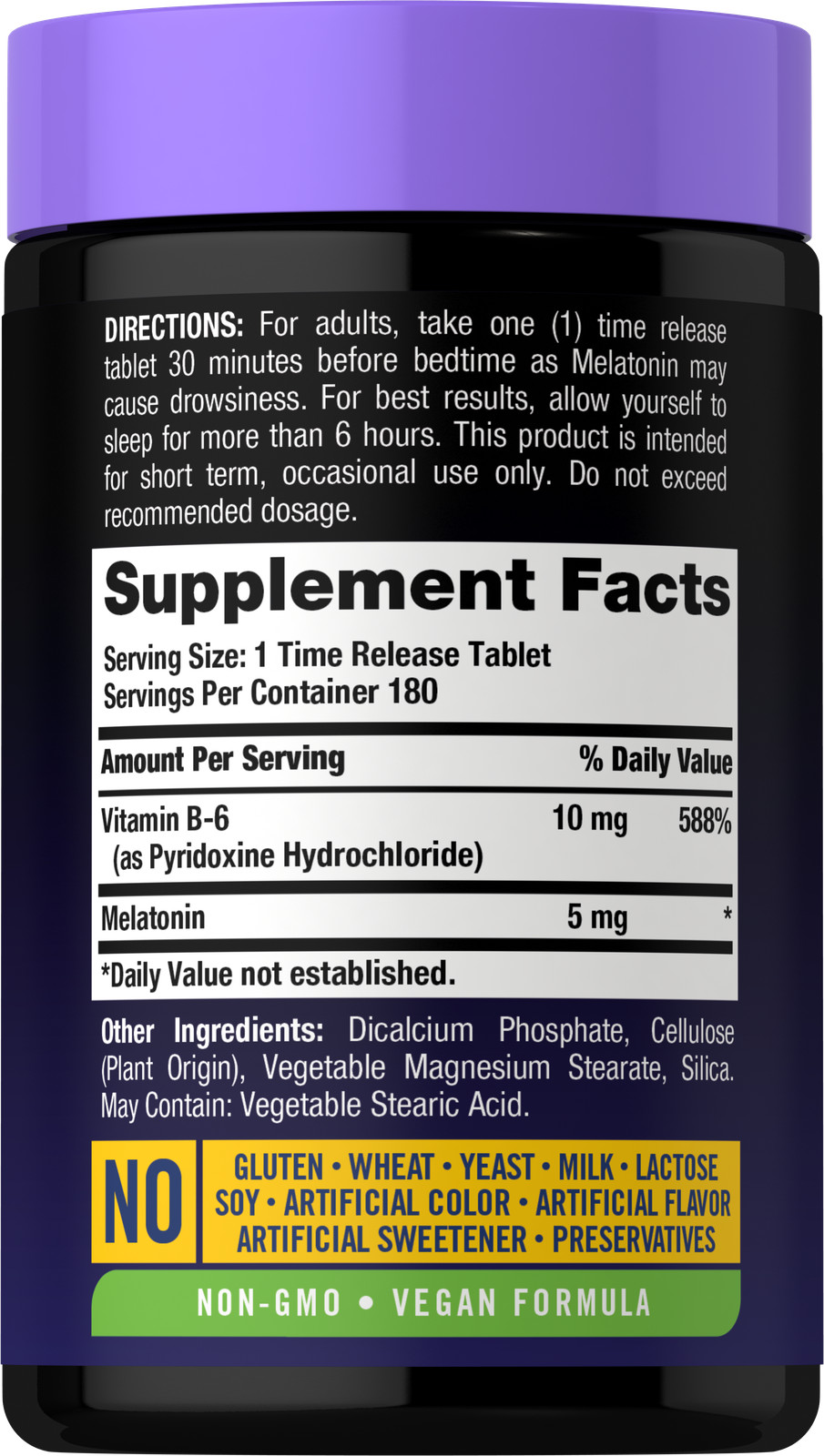 Melatonin 5mg | 180 Tablets | Sustained Release | by Carlyle