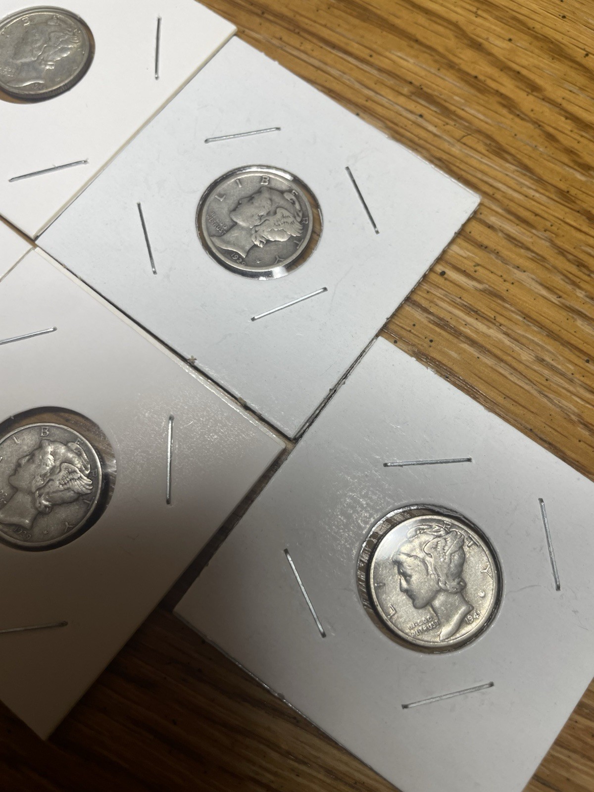 7 Mercury Dimes (1916-1945) Assorted Dates 90% US Silver Coins