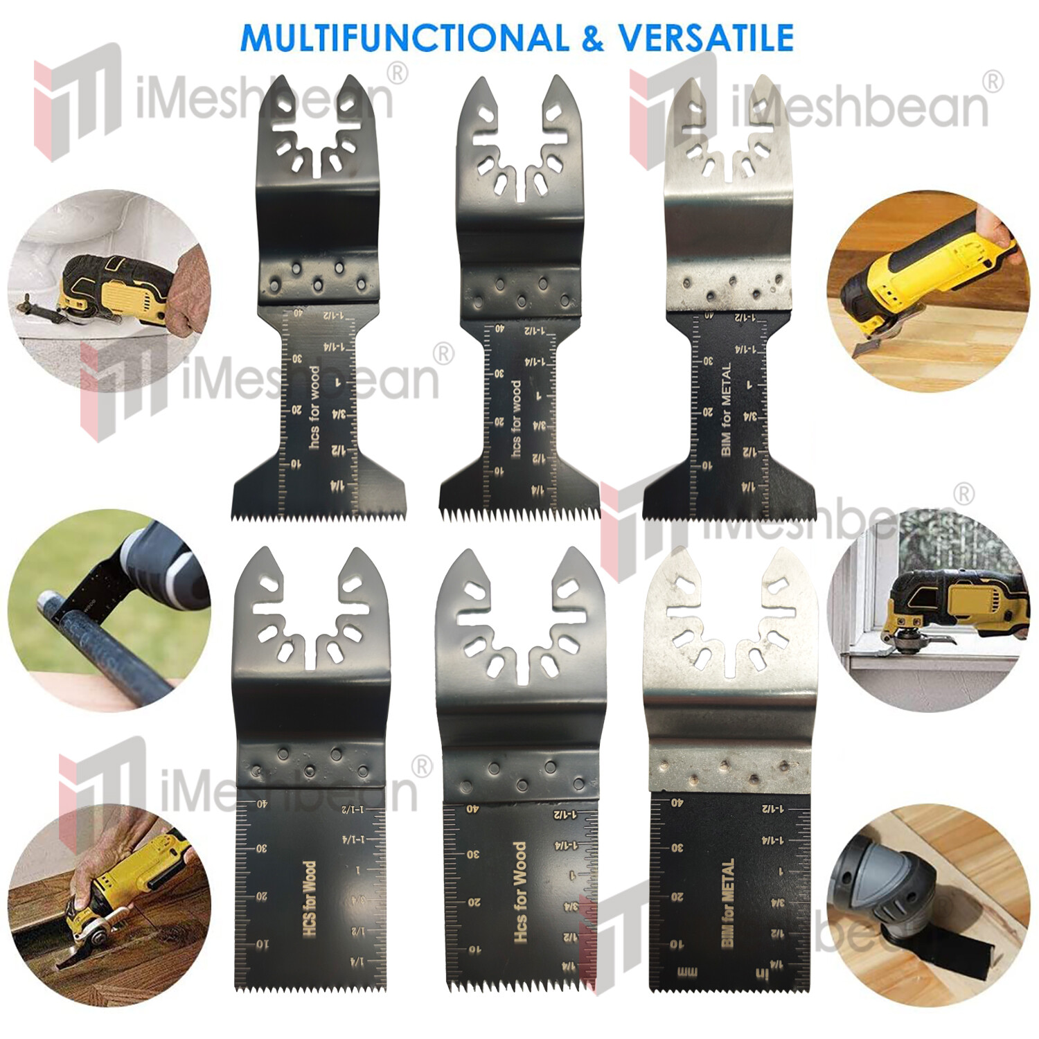 20-240PC Oscillating Multi Tool Saw Blades Wood Metal Cut Cutter For Dewalt Fein