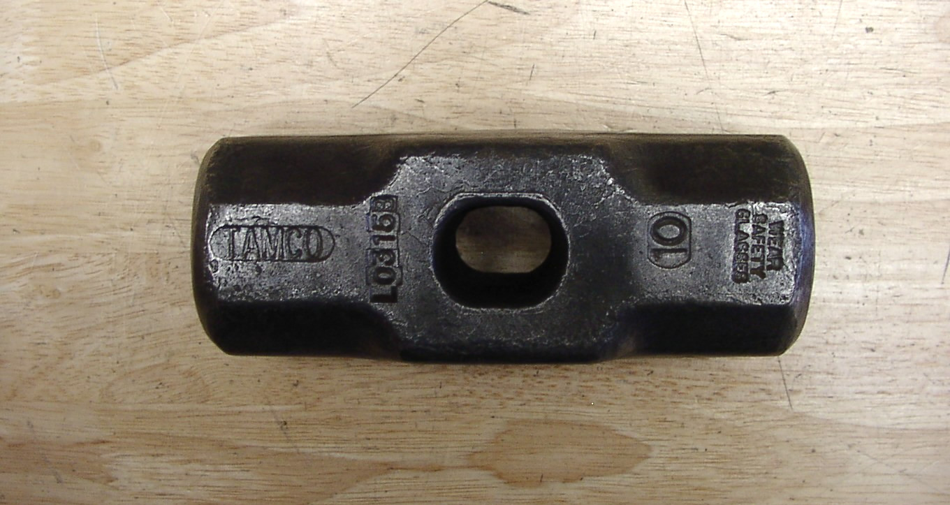 Vntg NOS UNUSED Tamco LO315B,10lb Sledge Hammer Head,7", 2-1/2 W X 2-7/16T Faces
