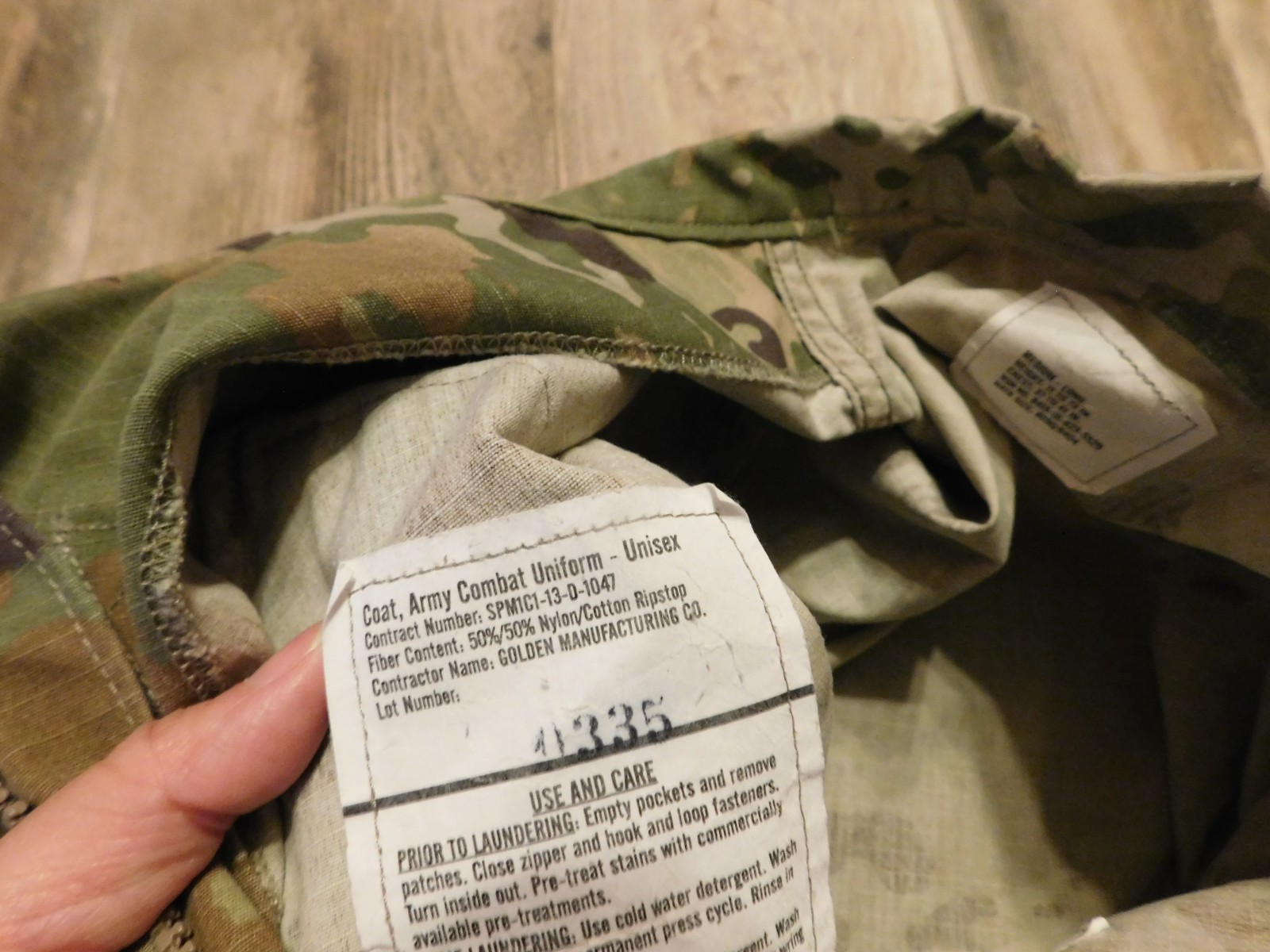 US ARMY OCP COAT SZ MEDIUM - LONG