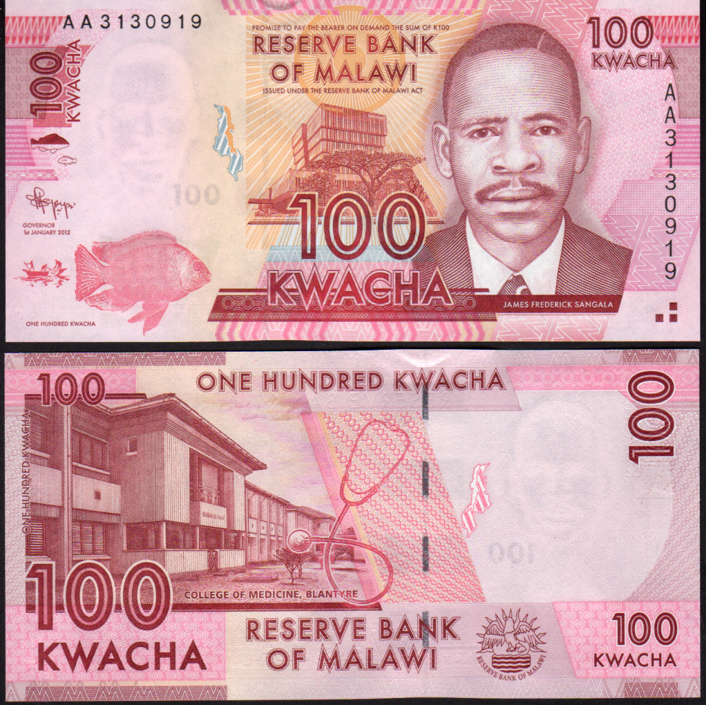 Malawi 100 Kwacha 2012 P59 Mint Unc