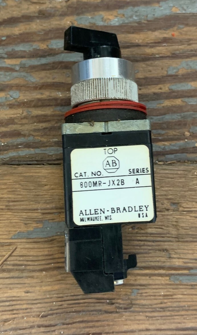 ALLEN BRADLEY 800MR-JX2B SERIES A 2 POSITION SELECTOR SWITCH W/800M-XAS SER B