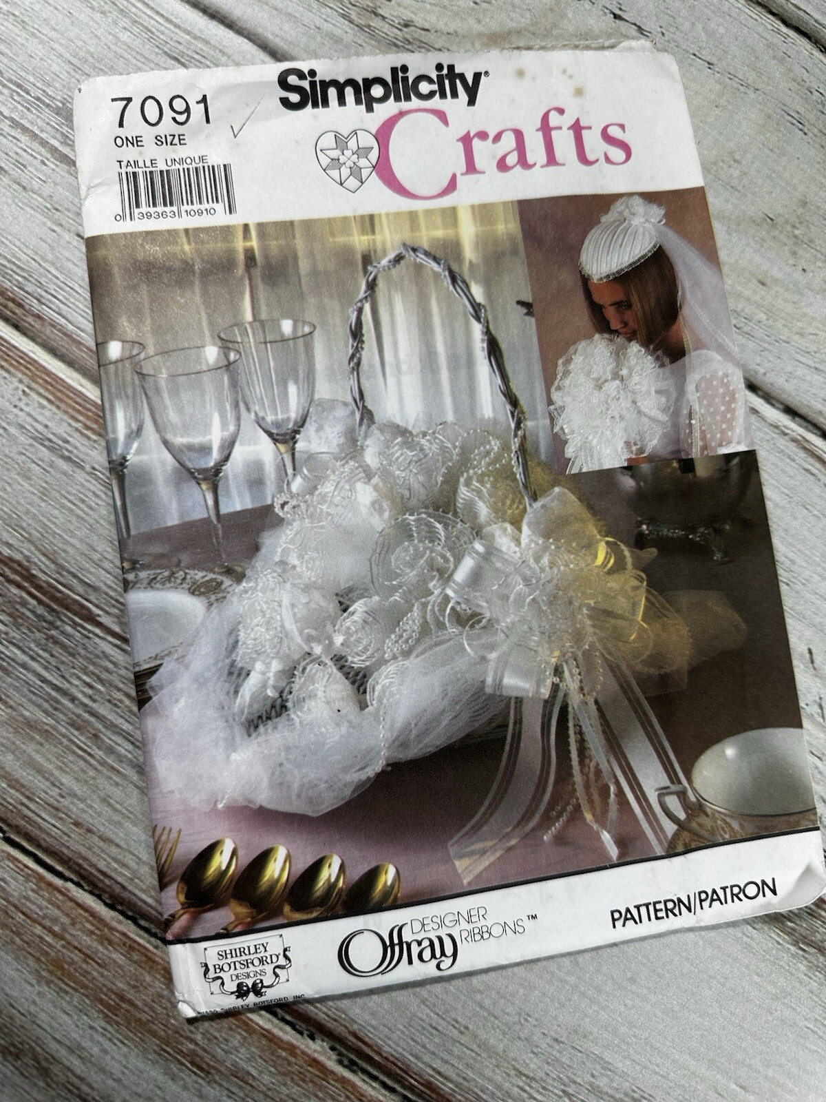 Simplicity #7091 Misses' Wedding Headpiece Bouquet Corsage Instructions Only