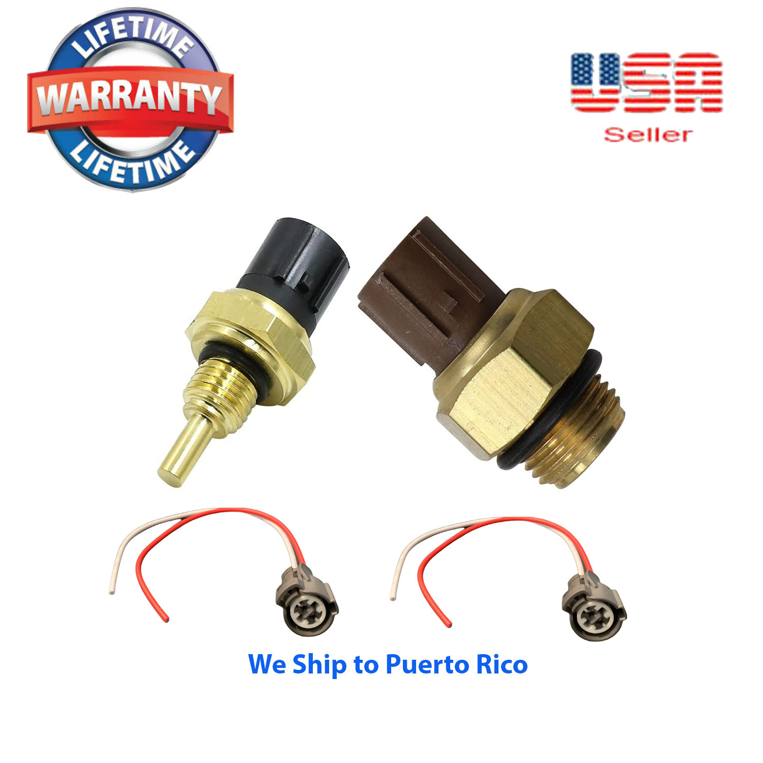 Coolant Temperature Sensor & Switch +CONNECTORS For HONDA CR-V Civic ACURA ISUZU
