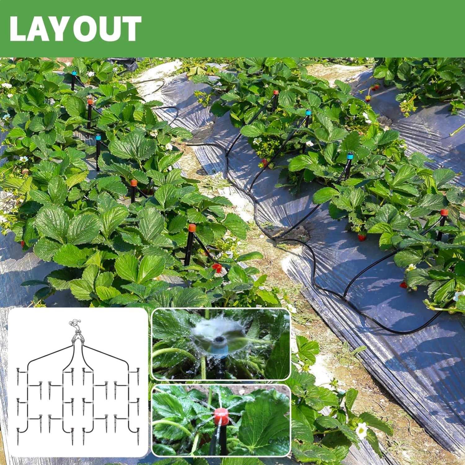 Customizable 110ft Garden Drip System for Efficient Plant Care & Hydration