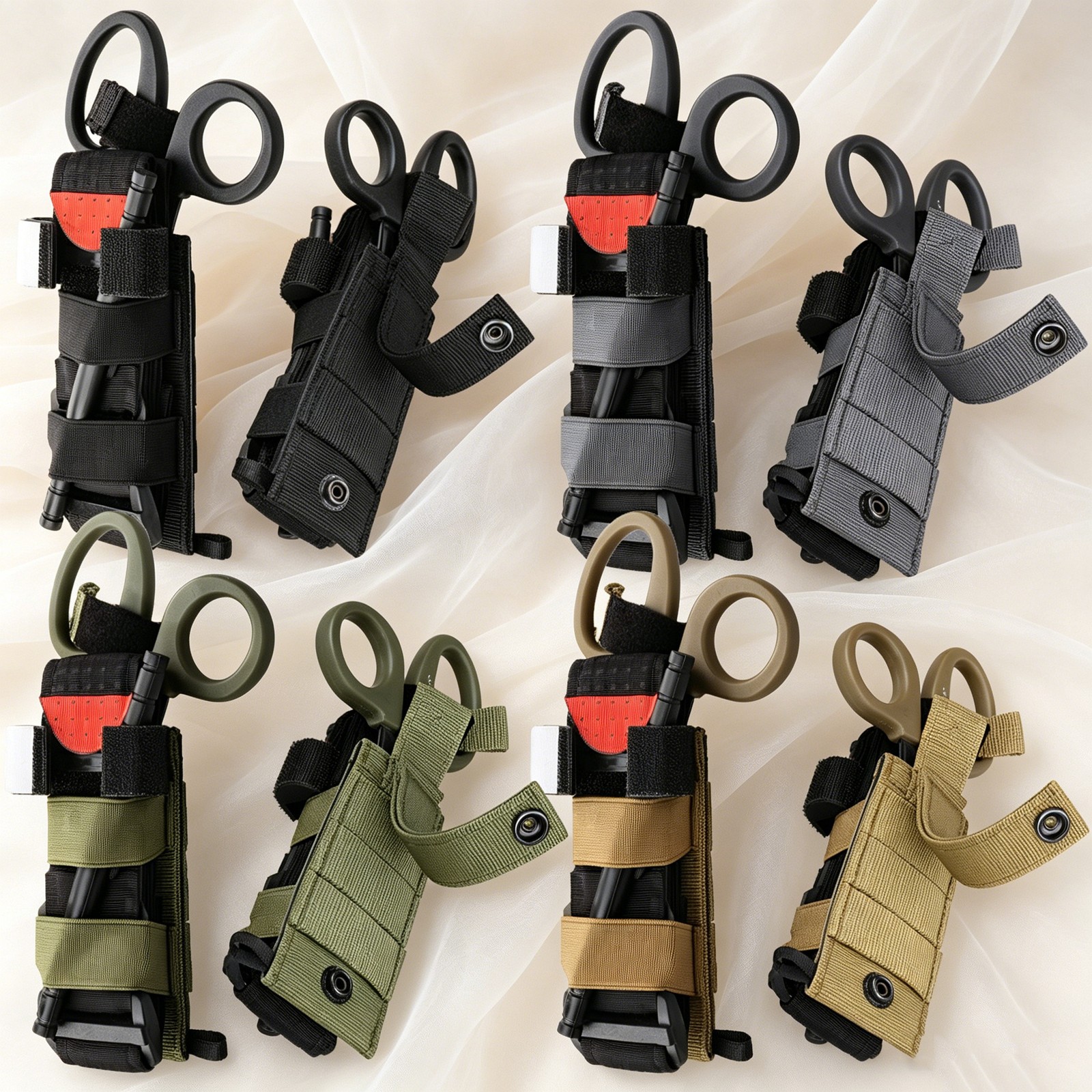 Outdoor Tactical Portable TQ Straps Holder MOLLE Medical EMT Hand Tools Pouch