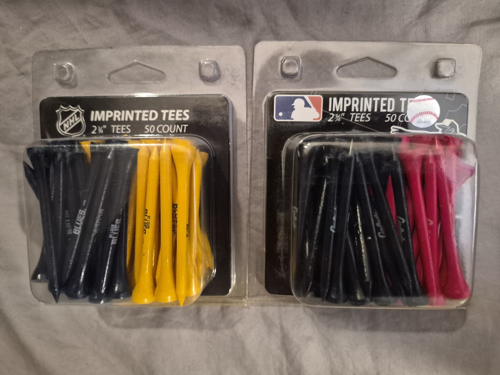 MLB NHL golf tees st. Louis Blues and Cardinals wooden brand new golf tees