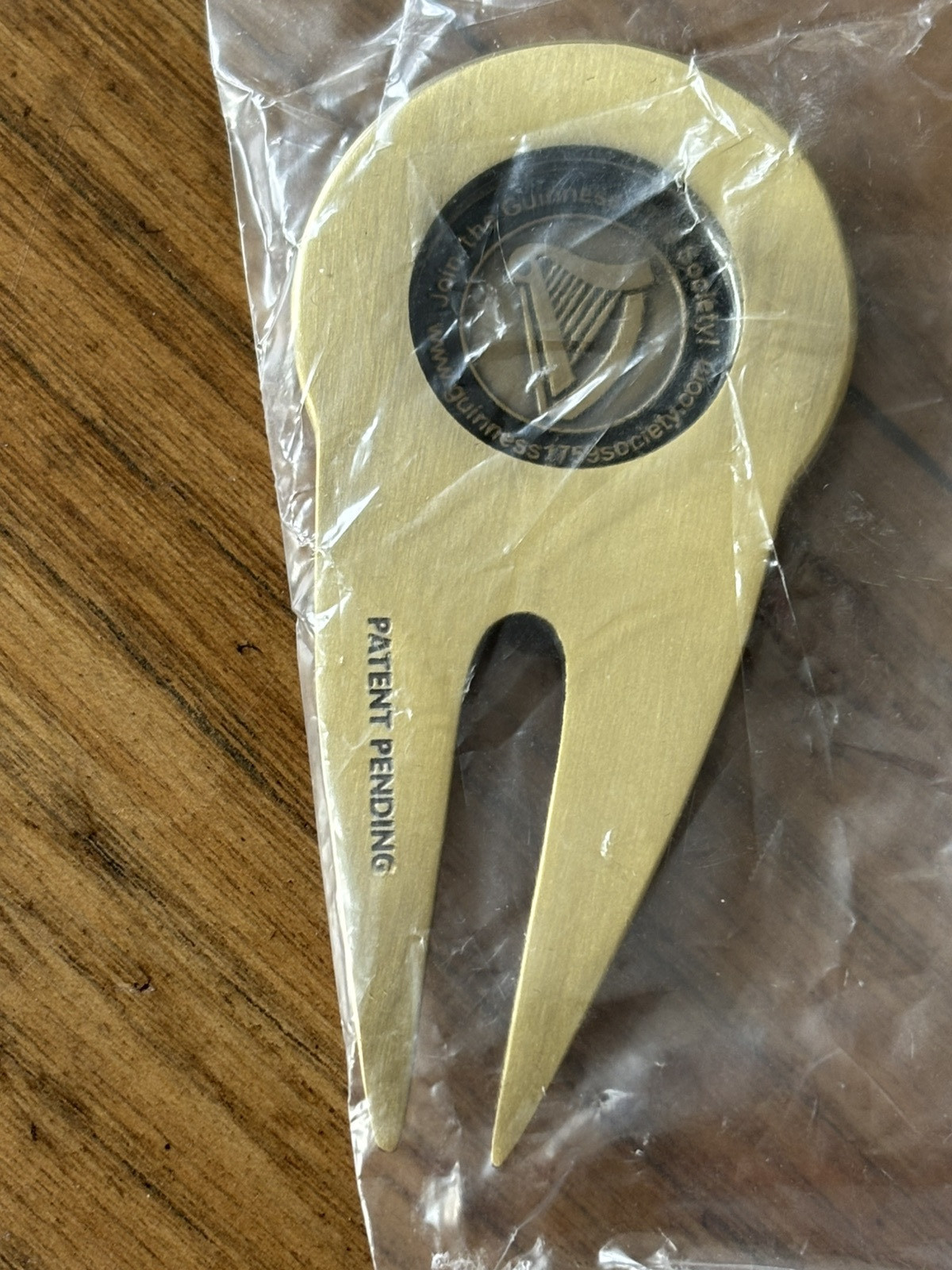 Guinness Engraved Logo Gold Golf Divot Tool New In Package 1.5 In X 3 In