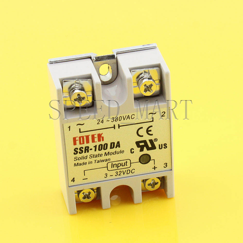 Solid State Relay DC-AC SSR-100DA 100A 3-32VDC 24-380V AC Module Fast Switching
