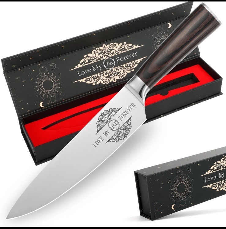 💪Gifts For Dad Husband 8 Inch Chef Knife For Fathers Day Dad NOB