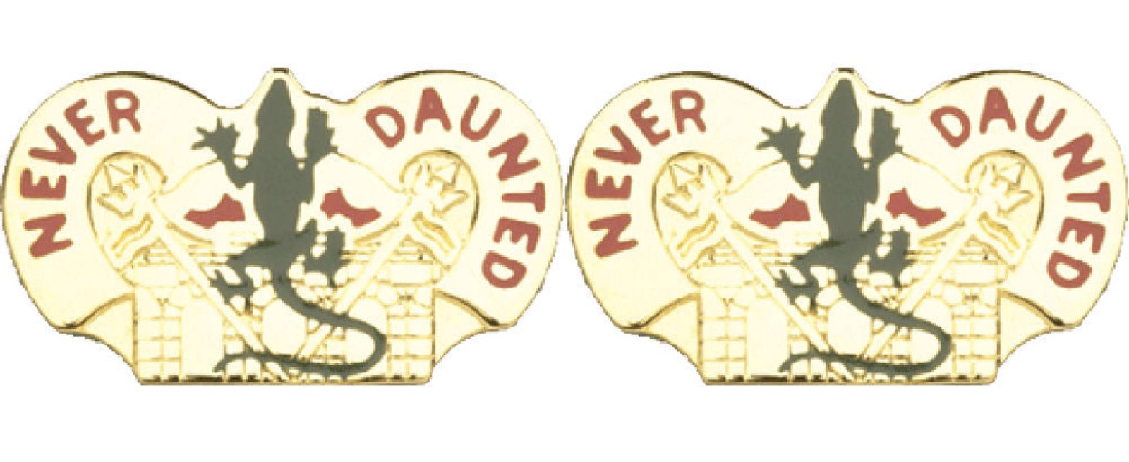 84th Engineering Battalion Distinctive Unit Insignia - Pair - Never Daunted