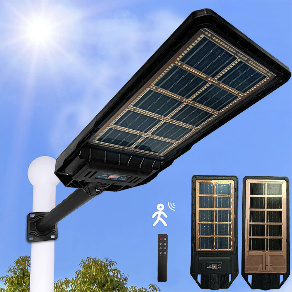 NEW 6000W Commercial Solar Street Lights Outdoor Dusk to Dawn Super Bright 2025