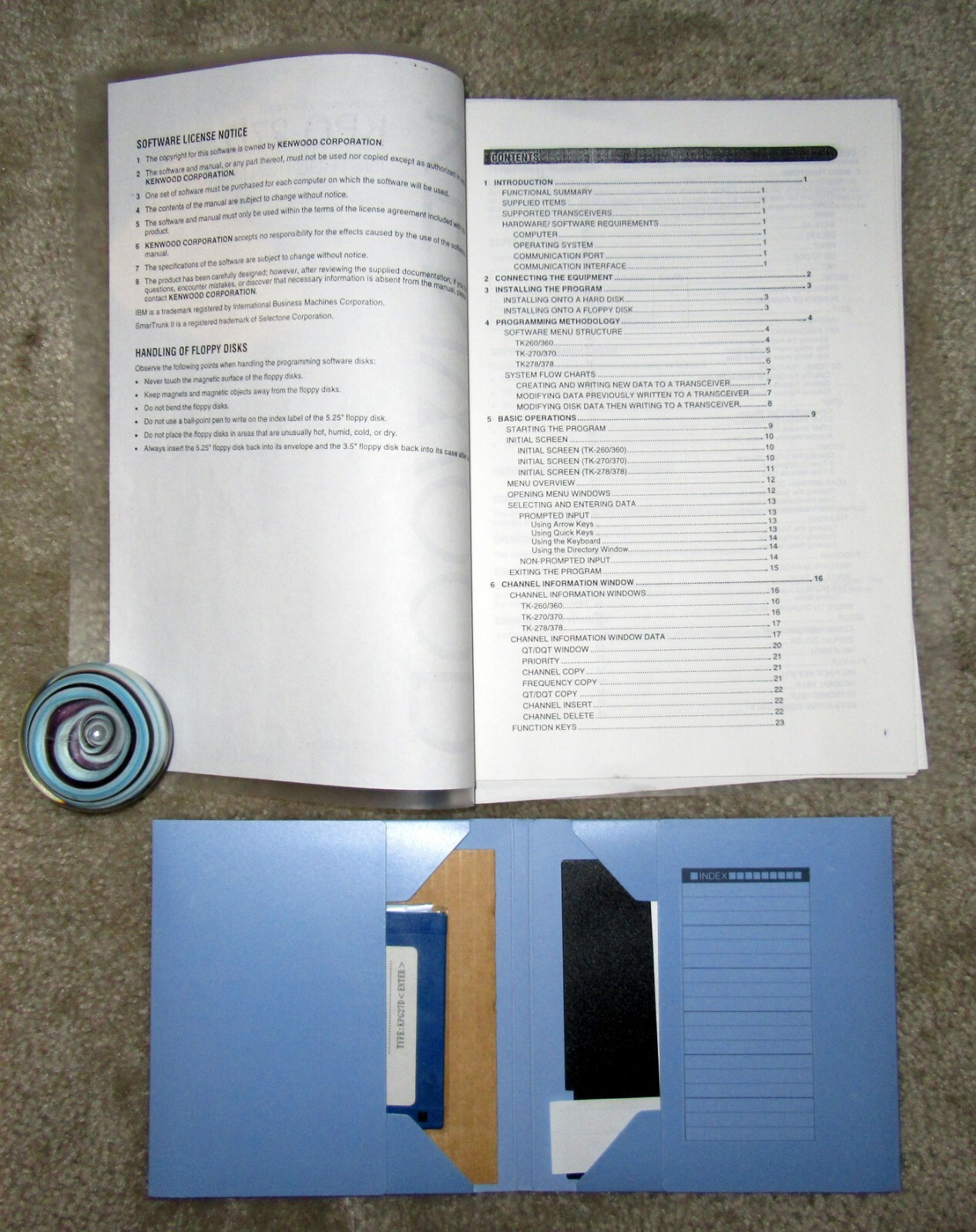 Original Kenwood KPG-27D Programming Disk & Manual w/ Original Box