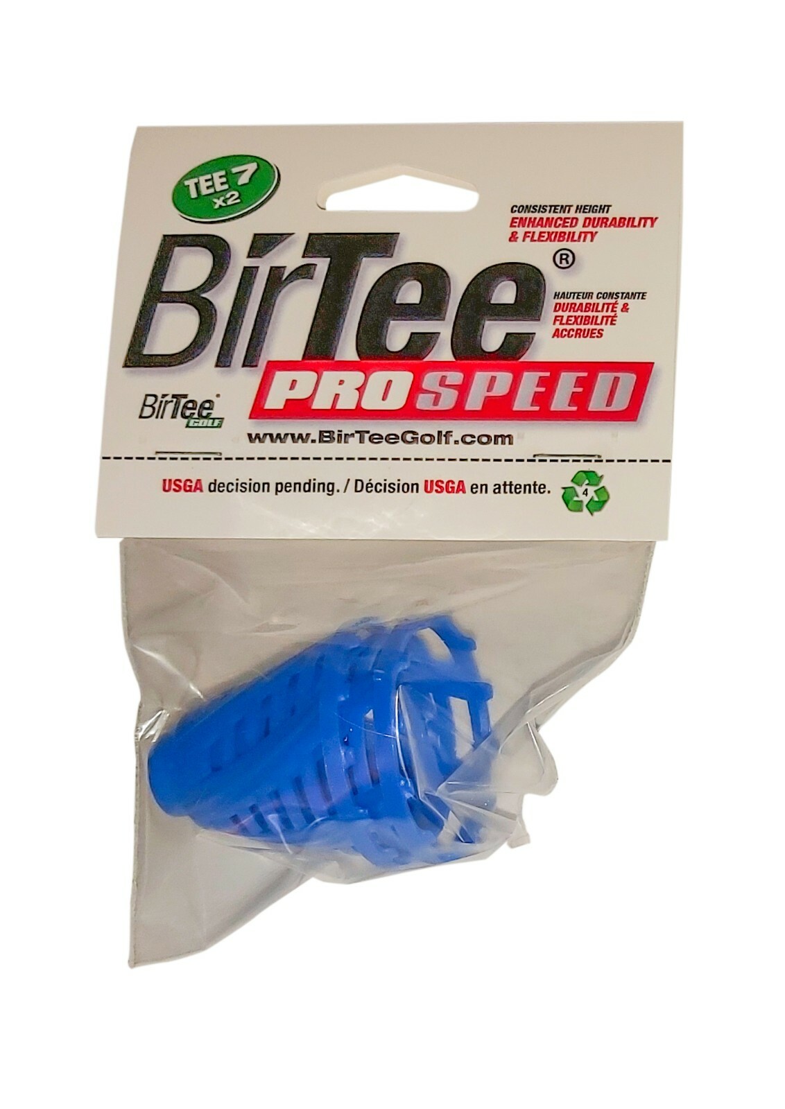 BirTee Pro Golf Tees - Size #7 (1 3/4") - 2 Tees Per Pack For Winter/Simulators