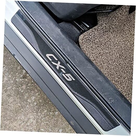 Stainless Door Sill Protector Kick Plate Entry Guard Kit for Mazda Carbon CX5