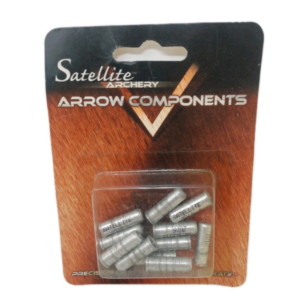12 Pack: Satellite Archery D6 Aluminum Arrow Insert D62016: Made In The USA