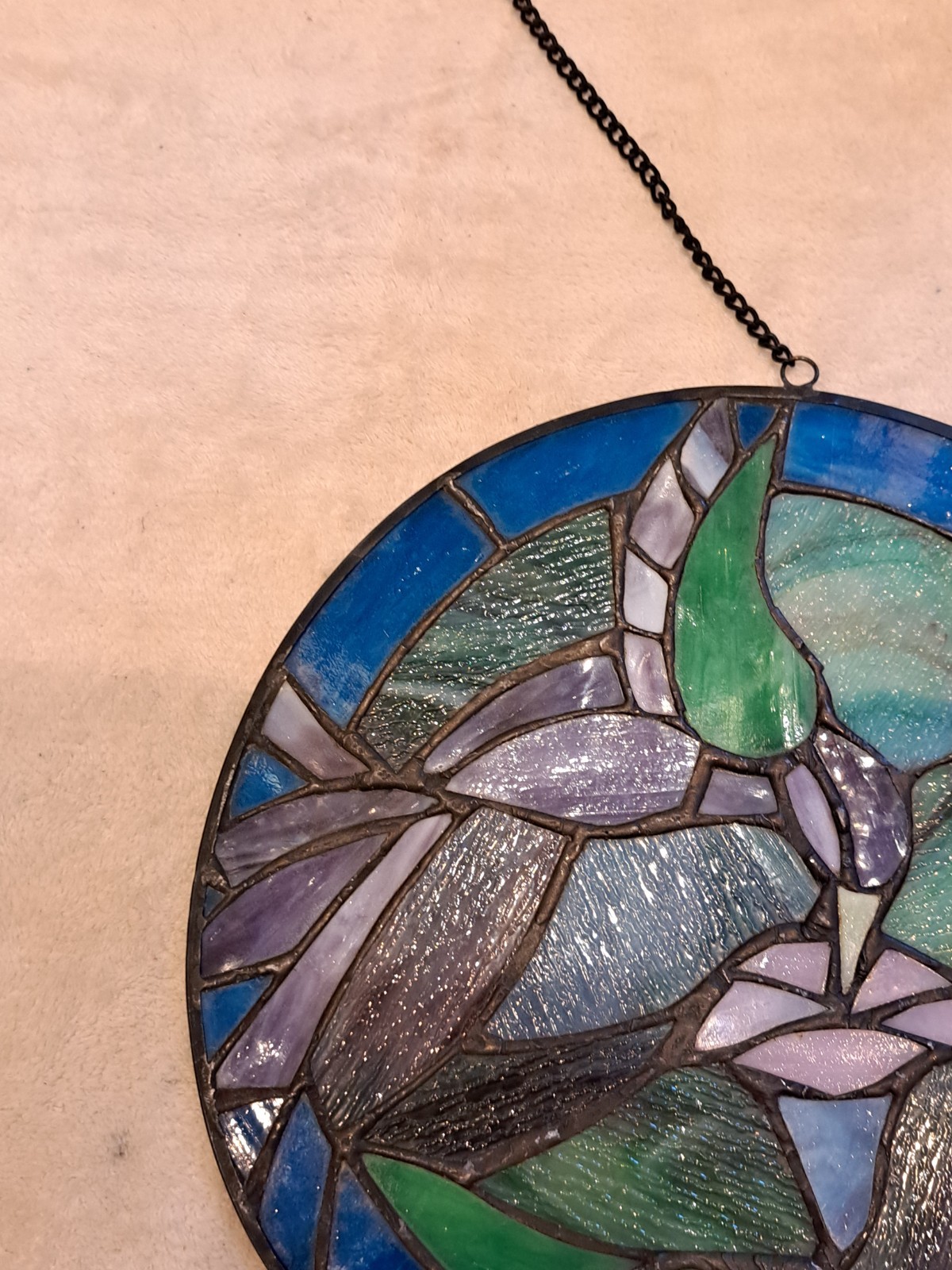 Vintage Suncatcher Hummingbird 10"