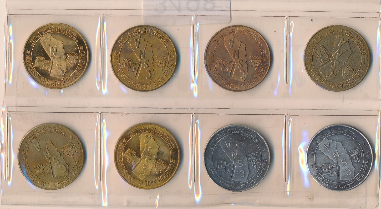 SAN FRANCISCO, CALIFORNIA - DOLLAR SIZE MEDALS (8 DIFF.) - #3498