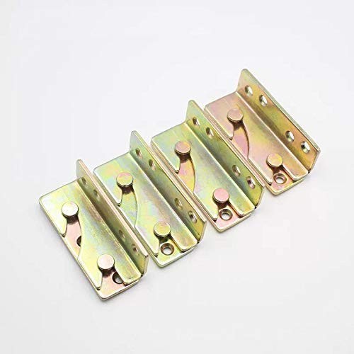 4 Set Heavy Duty NonMortise Bed Rail Fittings Wooden Bracket Hardware
