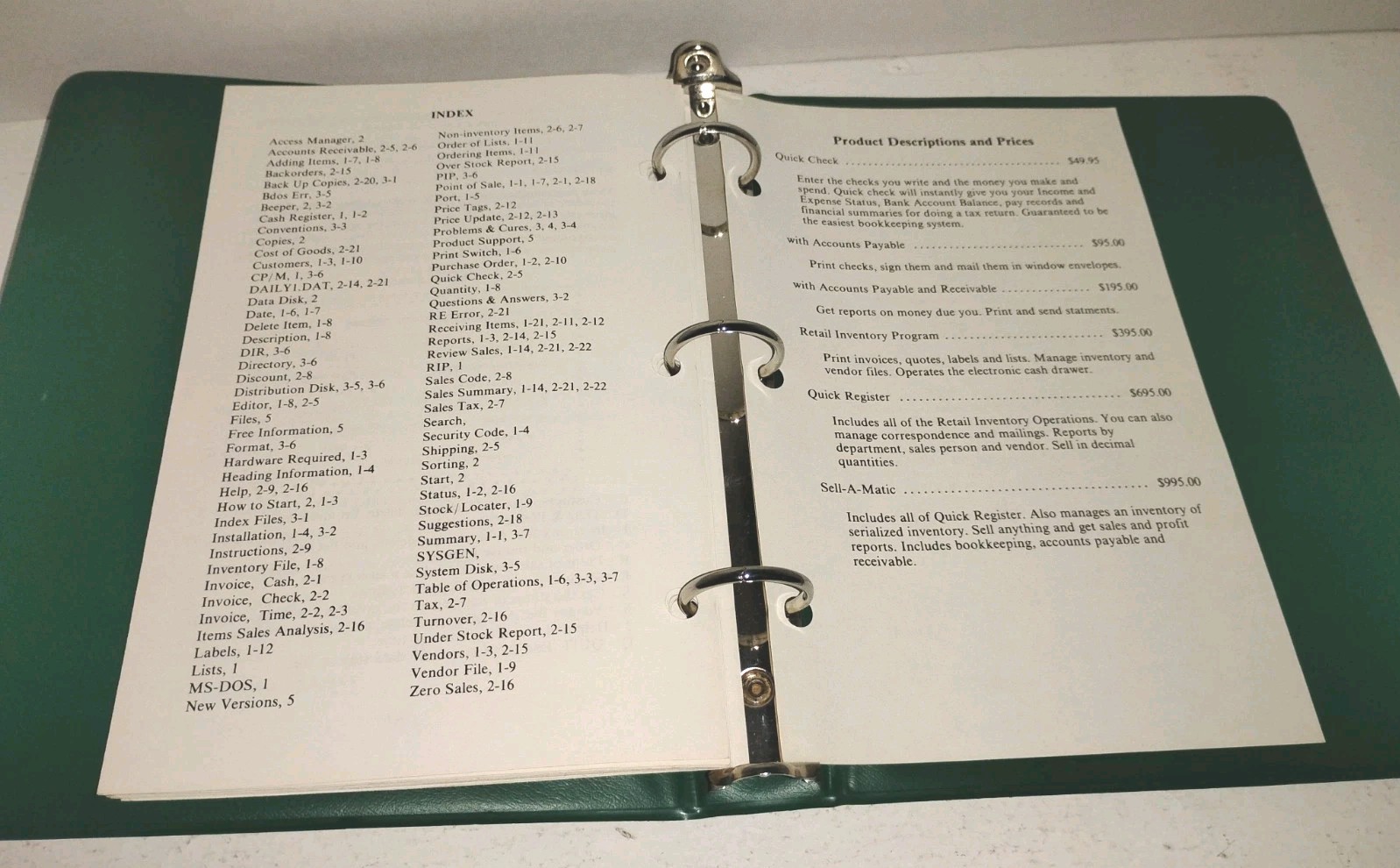 Retail Inventory Program RIP 1983 Chuck Atkinson + Manuals & 6 Disks Kaypro CP/M