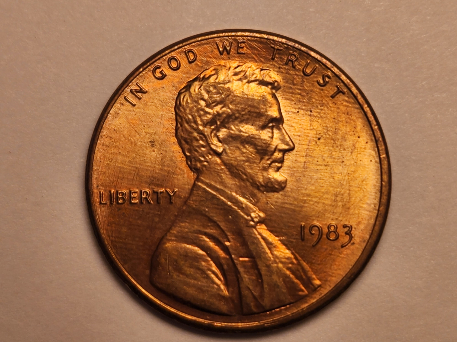 1983 P Die Clash Lincoln Memorial Penny