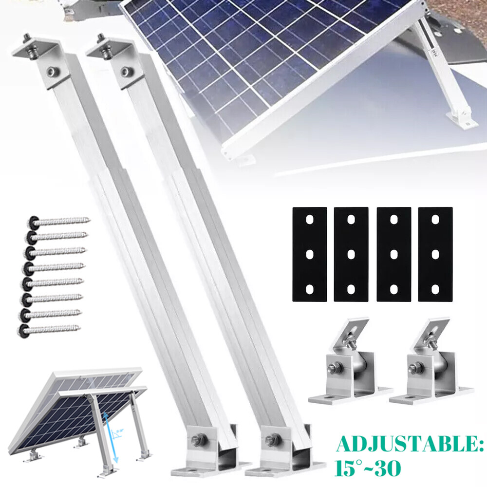 2x Adjustable Angle Solar Panel Mounting Brackets Solar Panel Tilt Mount Bracket