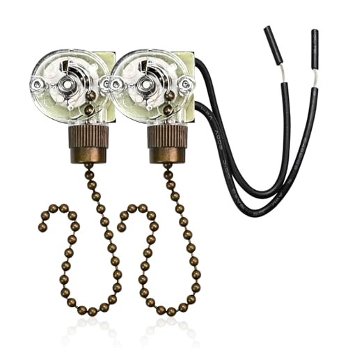 2PCS Zing Ear ZE-109 Ceiling Fan Chain Pull On Off Speed Switch | Practical