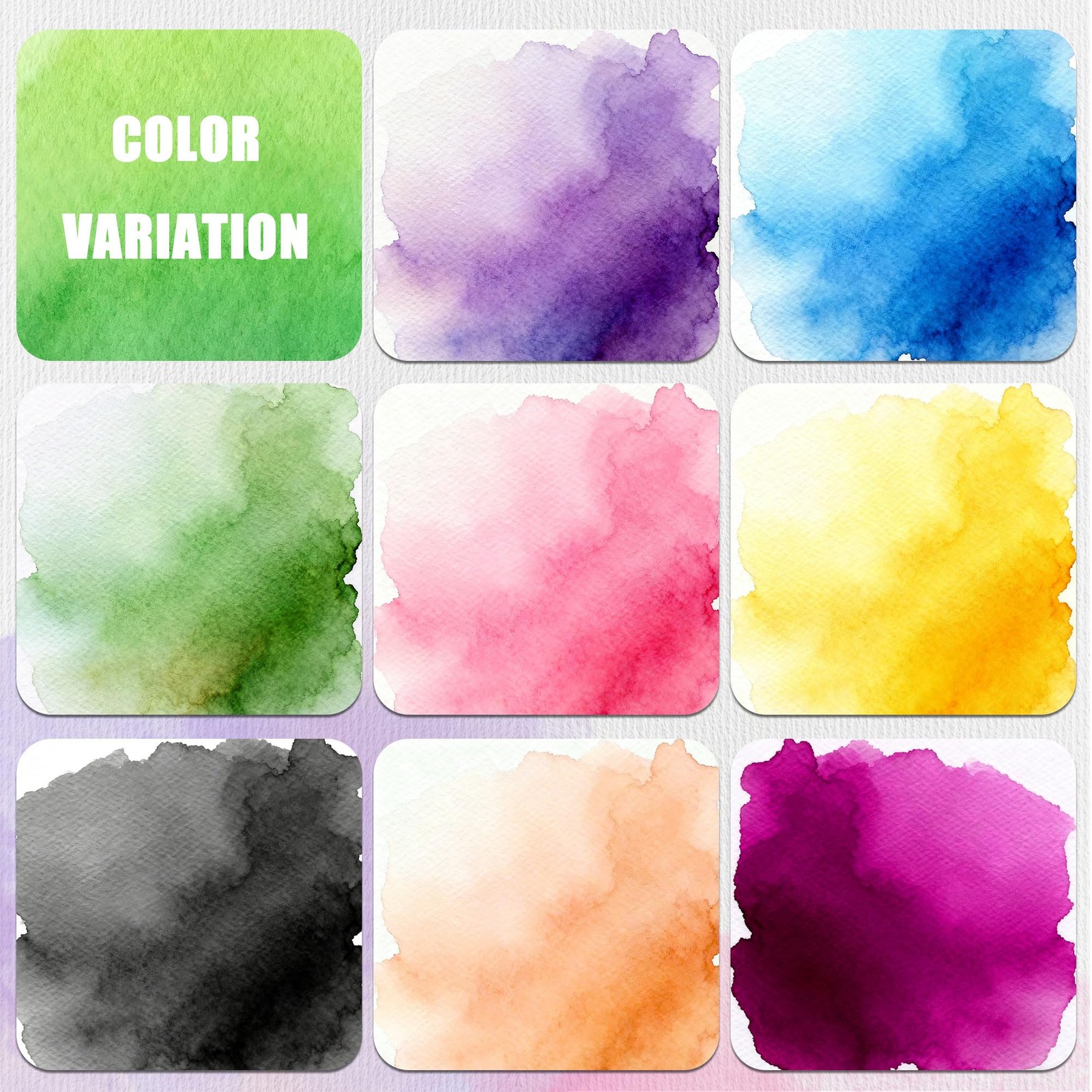 24 Colors Large Block Watercolor 1 Count (Pack of 24), Classic 24