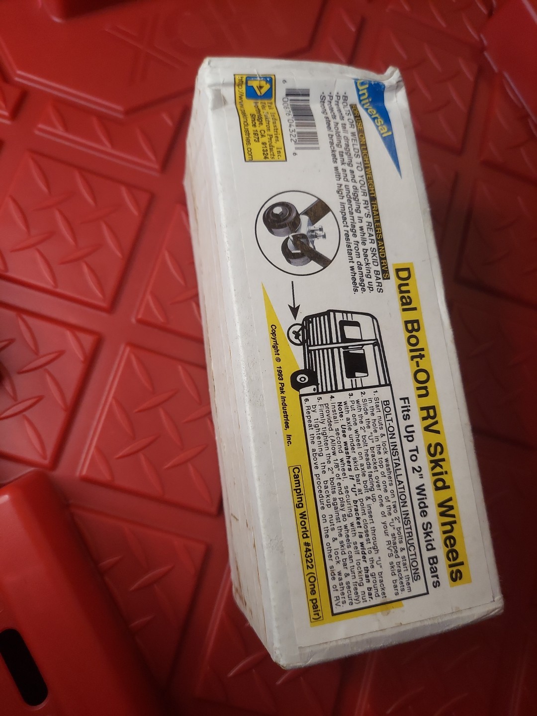 PAKTRON 10-2201 Dual BOLT-ON RV SKID WHEELS