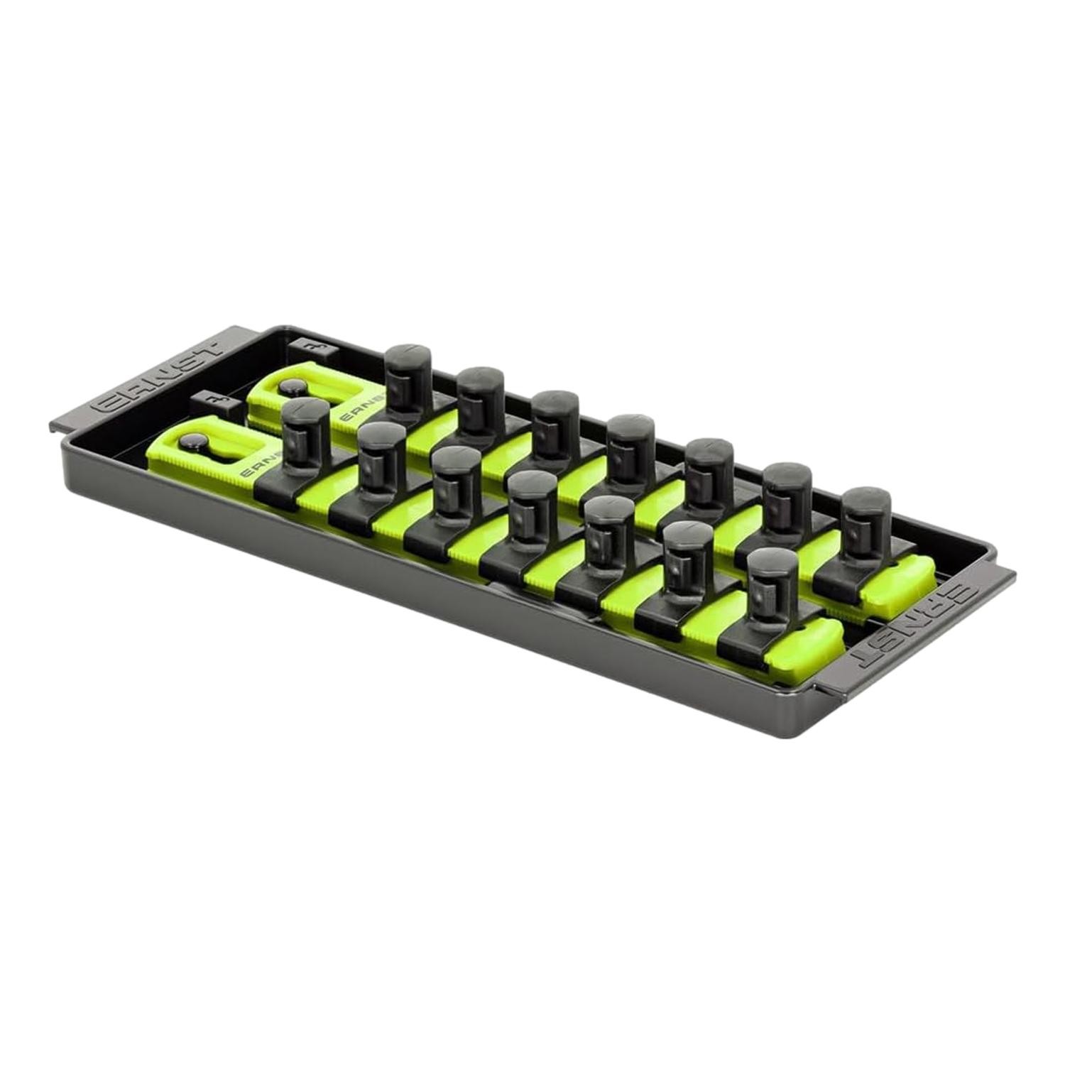 Ernst 8563HV 1/2" 2-Rail Socket Boss Storage Organiser 8" Hi-Viz