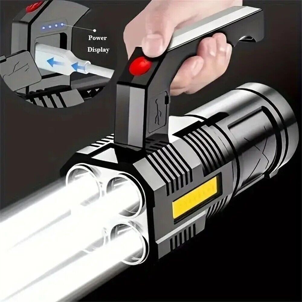 1200000 Lumens Super Bright LED Flashlight Tactical Rechargeable LED Work Lights