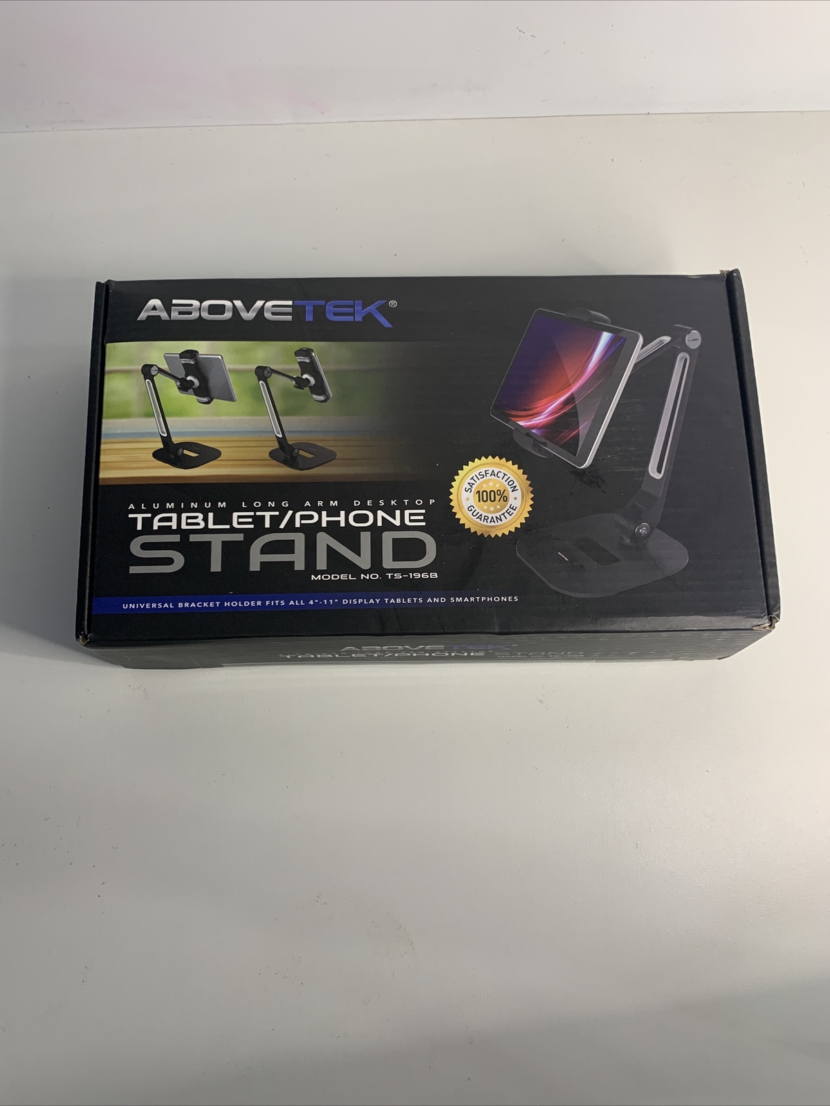 Abovetek Tablet Stand Smartphone Holder Desktop Rotating Clamp Mount