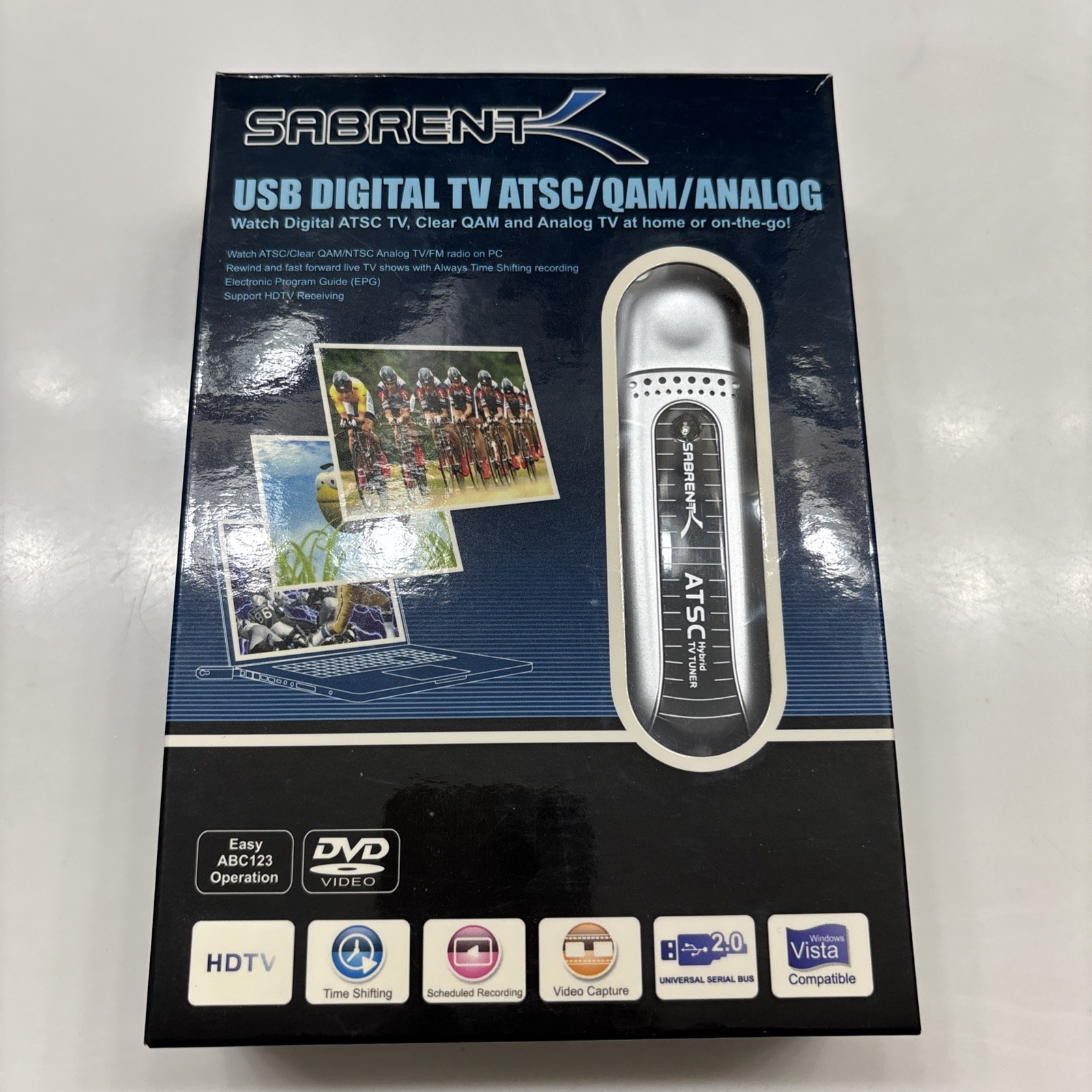 Sabrent USB Digital TV Tuner ATSC/QAM/ANALOG Remote Control Supports HDTV