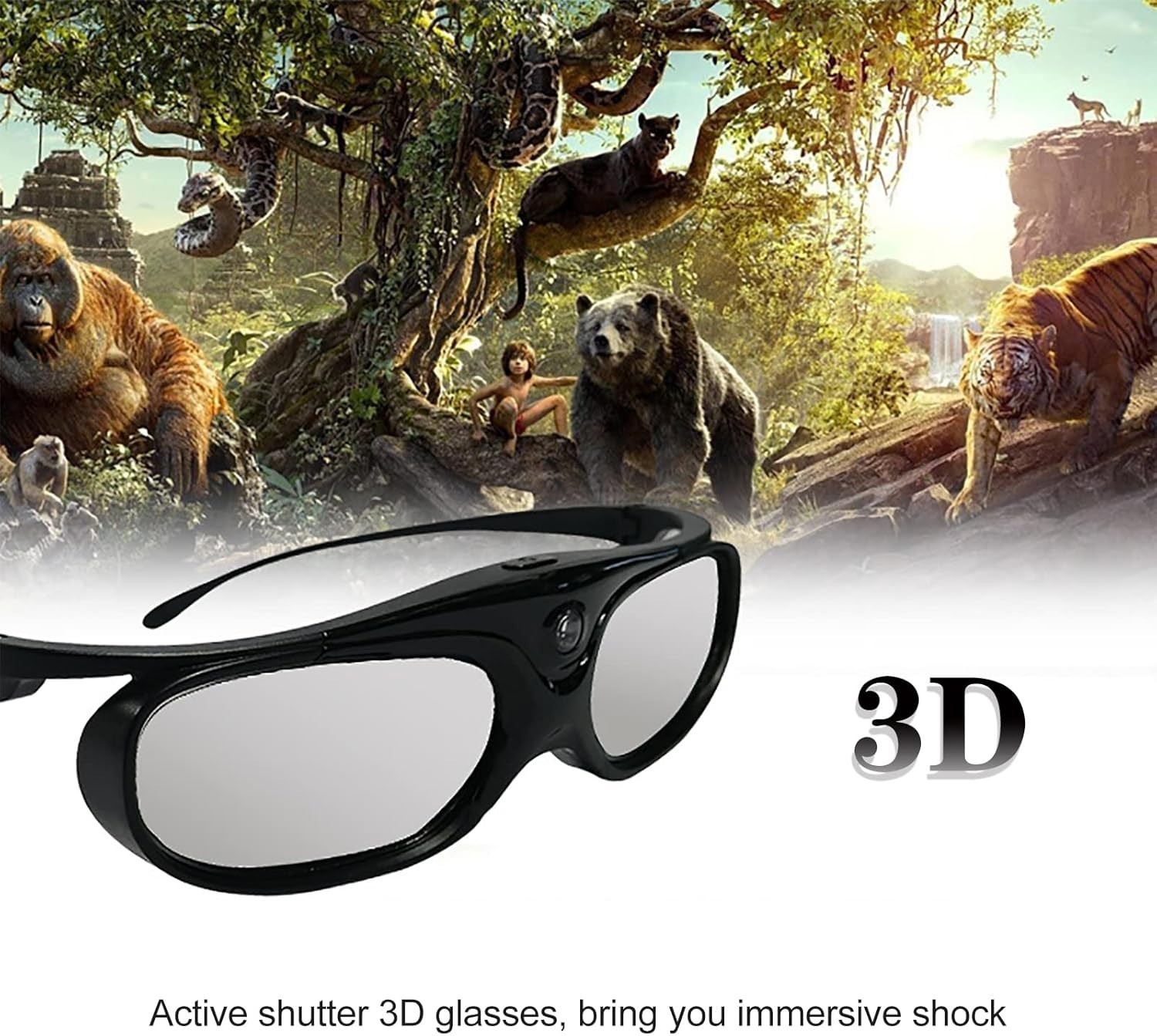 High-Performance 3D Glasses: Rechargeable, Lightweight, for Stunning Visuals