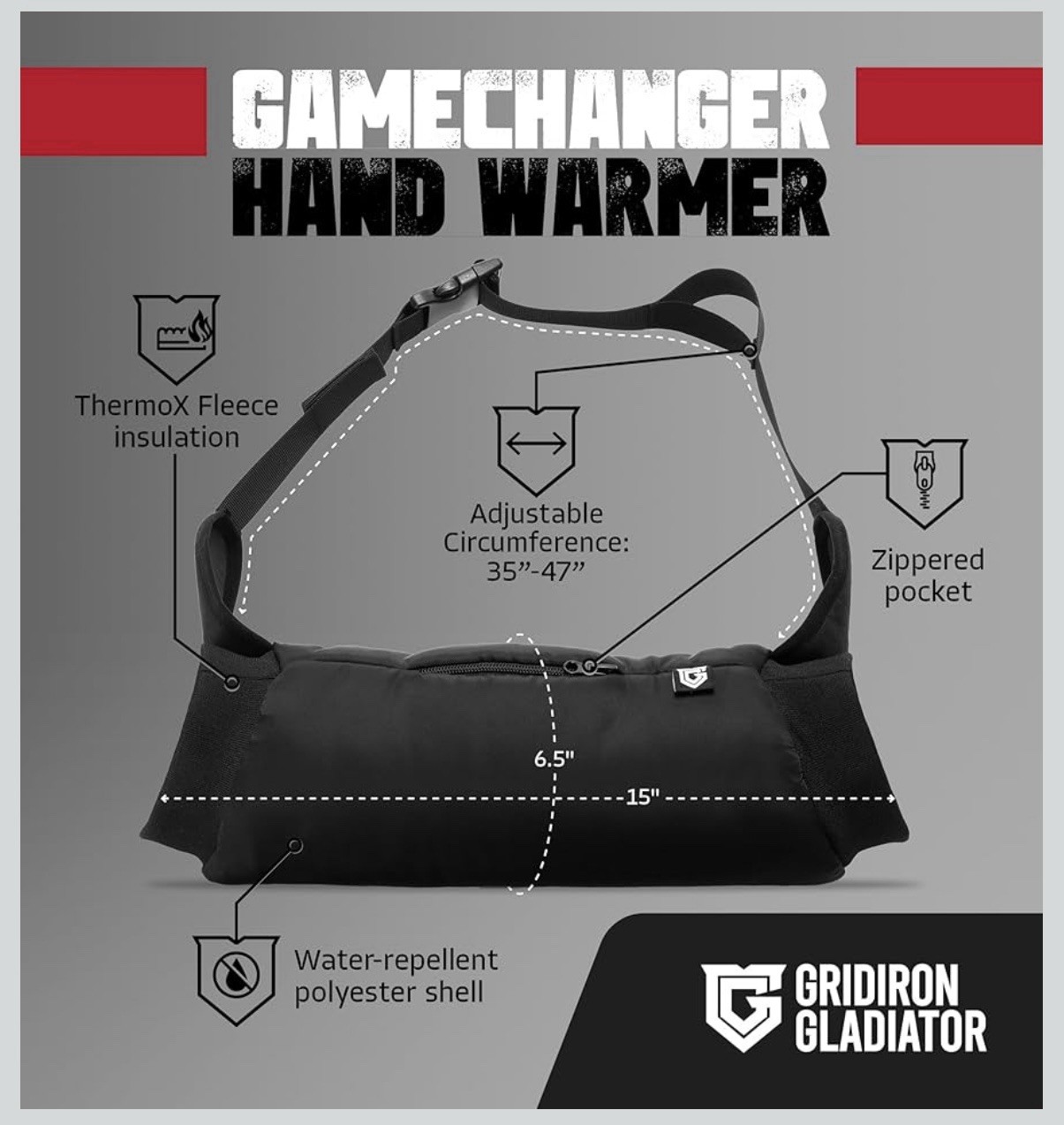 NWT Gridiron Gladiator Hand Warmer Pouch