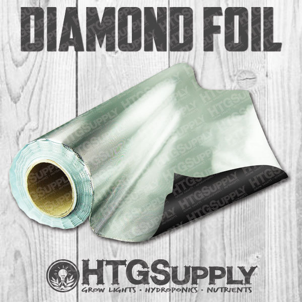 DIAMOND FILM 25', 50', 100' Ft Rolls Light Reflective Foil Grow Room Mylar Liner
