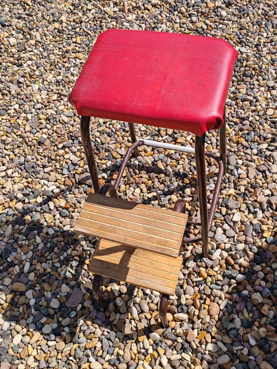 Vintage Folding Step Stool Rustic Pantry Larder Steps Classic 60/70s Qualcast