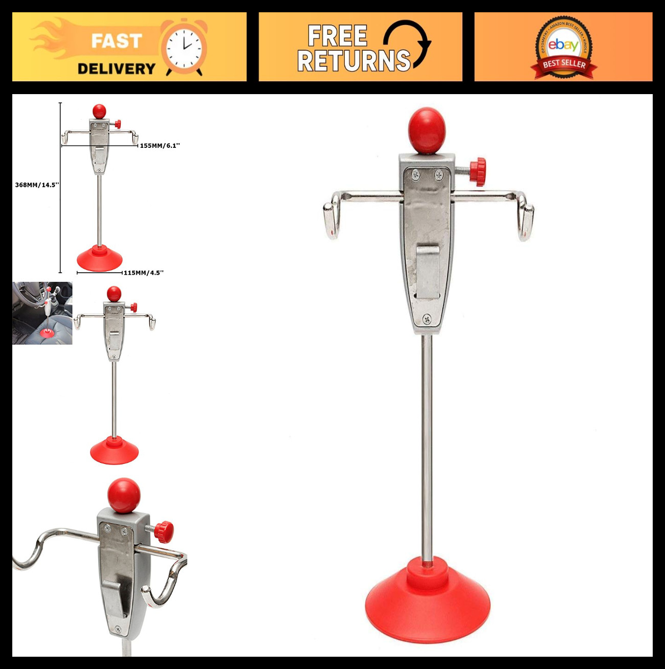 14.5'' Steering Wheel Holder Stand Tool for Wheel Alignment - Essential Car Acce
