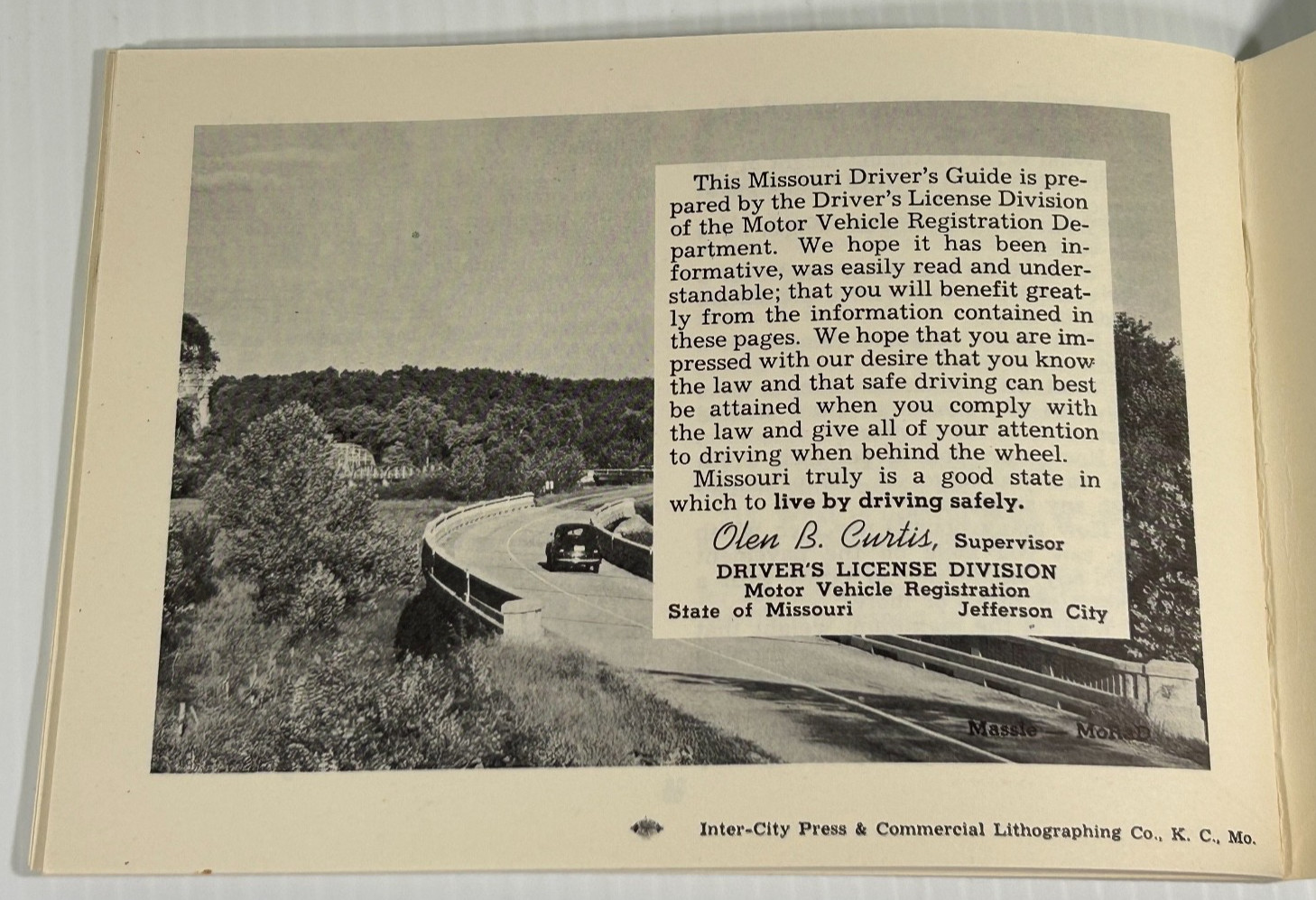 Missouri Drivers Guide Manual Vintage c1952 Excellent Condition