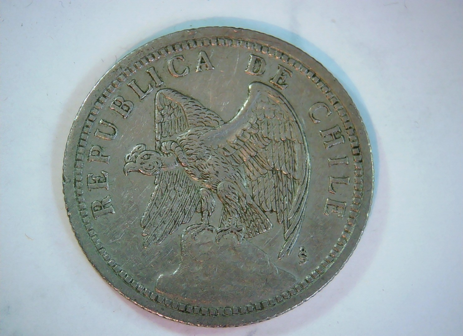 Chile 1933 1 Peso Chilean Peso (Condor / Republica de Chile) Coin