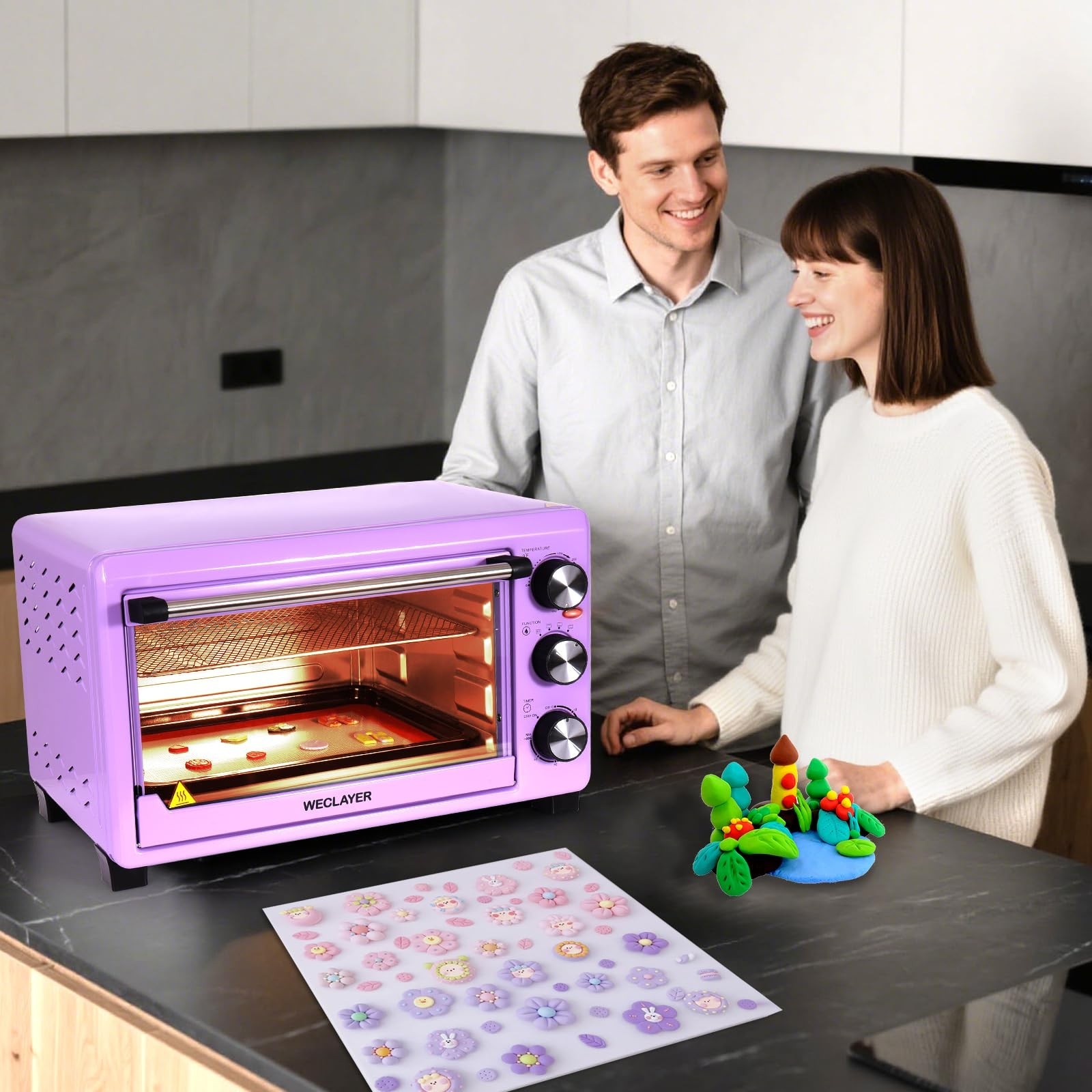 25QT Polymer Clay Oven with Adjustable Time & Temperature,Large Capacity Elec...